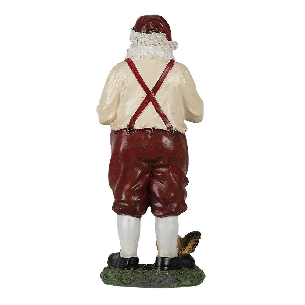 Clayre & Eef Weihnachtsmann Figur Weihnachtsmann 27 cm Rot Beige Weihnachtsdekoration, Sammelfigur, Weihnachtsmann, Sammlerfigur, Dekofigur