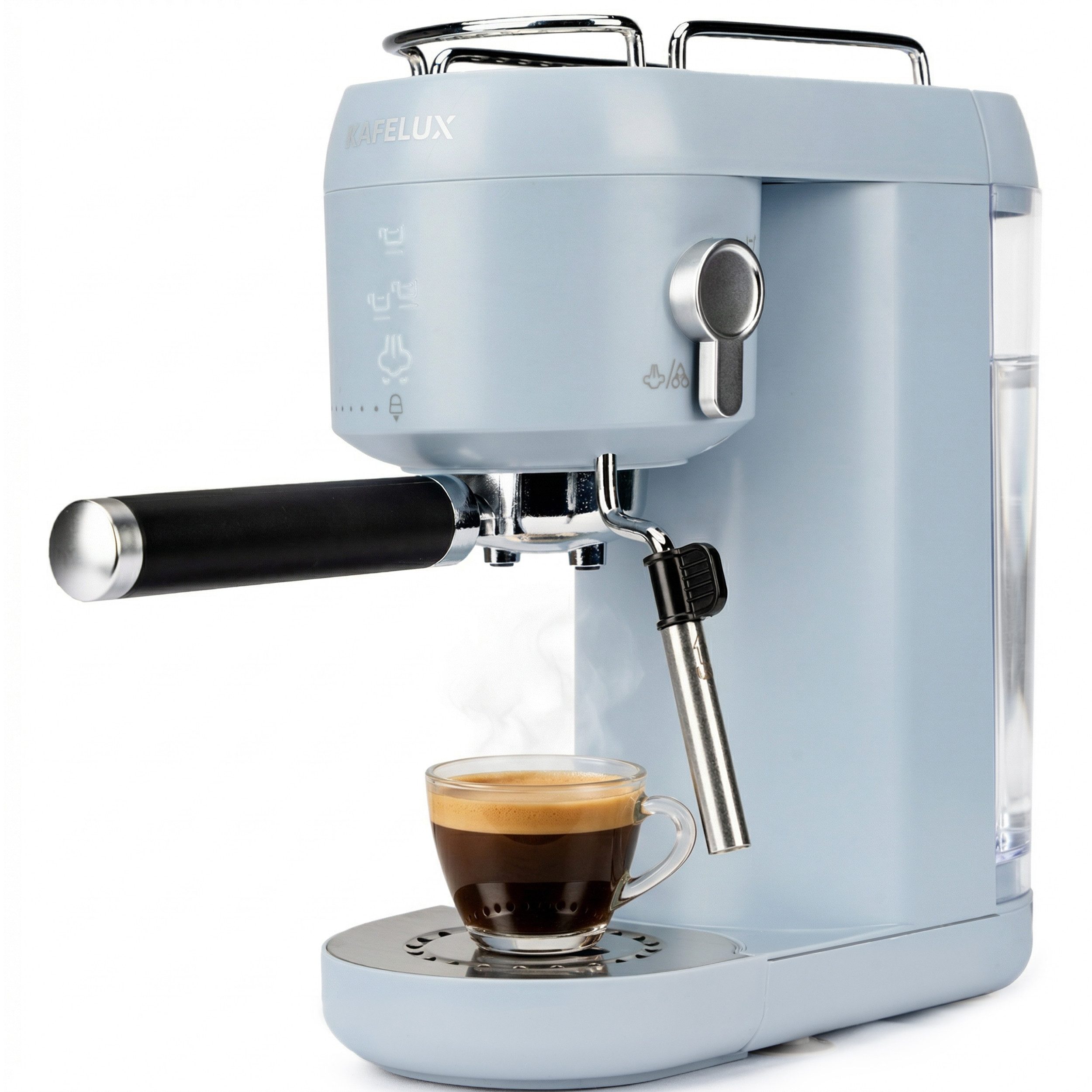 WHEELYOU Espressomaschine TC58A 20 Bar Kaffeemaschine mit Milchaufschäumer, Siebträger, 1400W Thermoblock, 1L Wassertank, für Espresso & Cappuccino