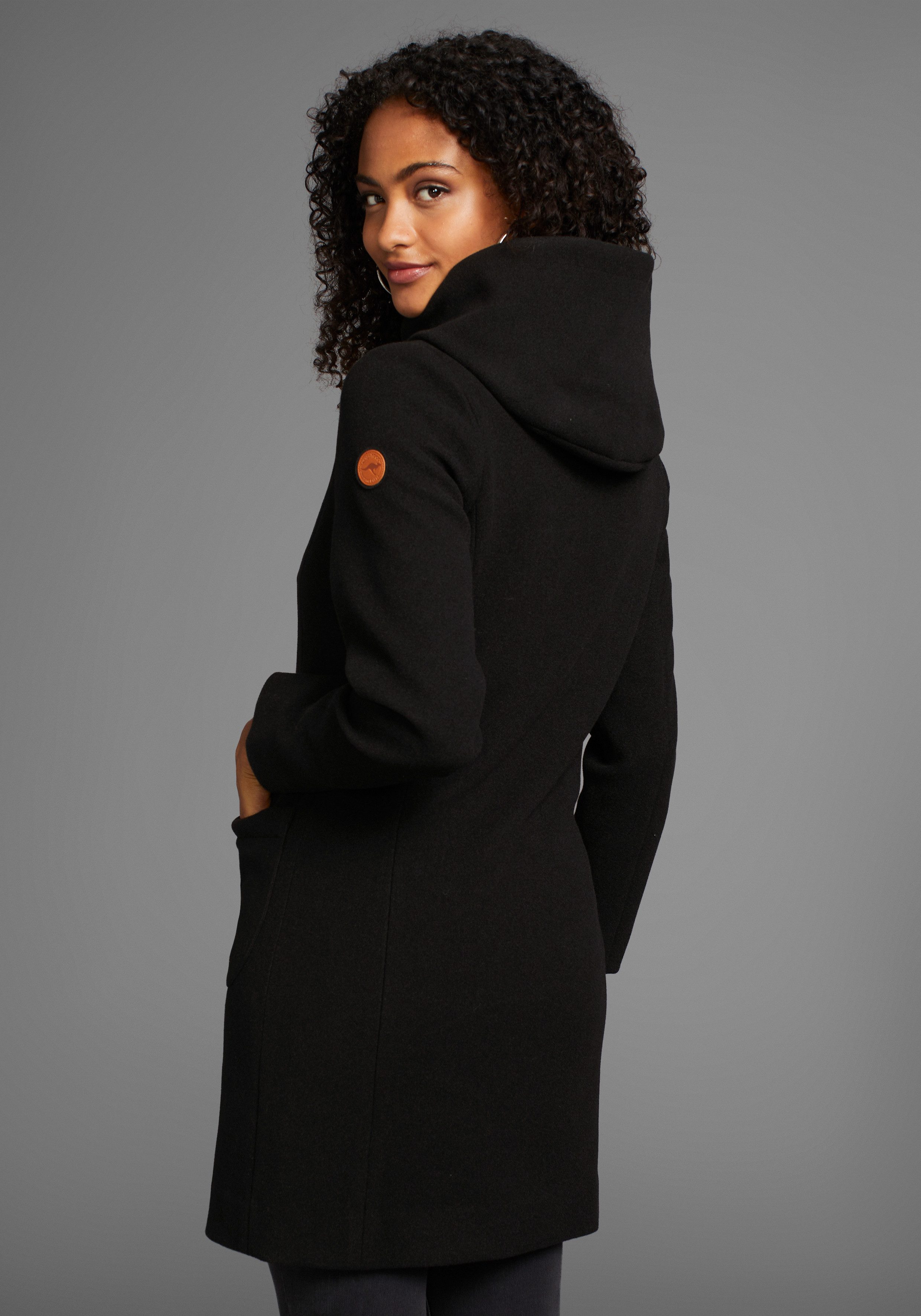 KangaROOS Kurzmantel mit großer Kapuze und mit Fleece gefüttert günstig online kaufen