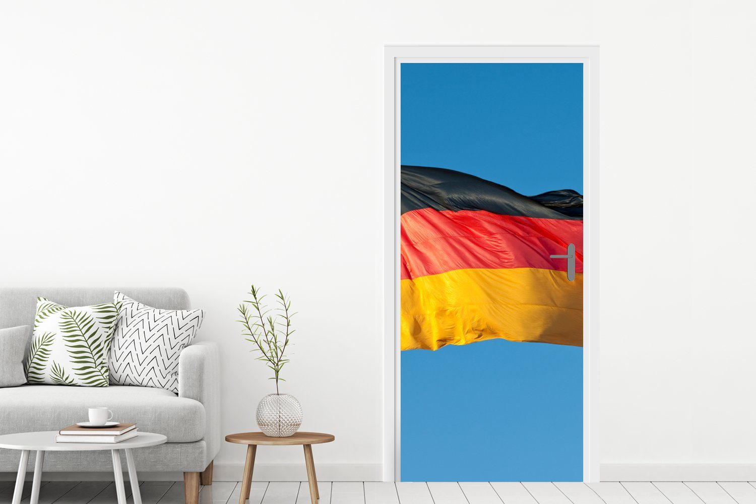 Flagge, Türaufkleber, Tür, cm Foto deutschen der Matt, St), MuchoWow Türtapete (1 Fototapete für bedruckt, 75x205