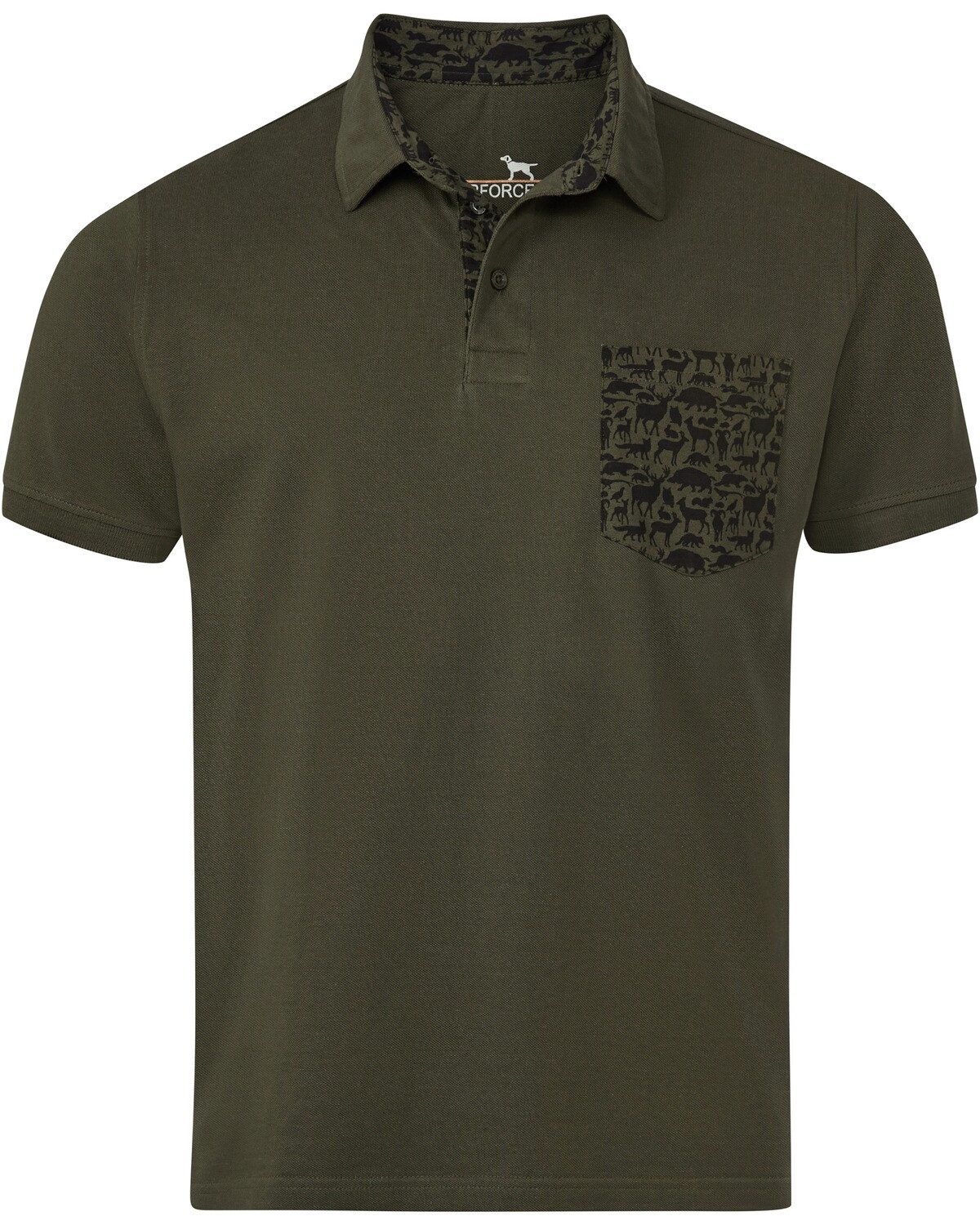 Parforce Poloshirt Poloshirt Brusttasche Waldtiere günstig online kaufen