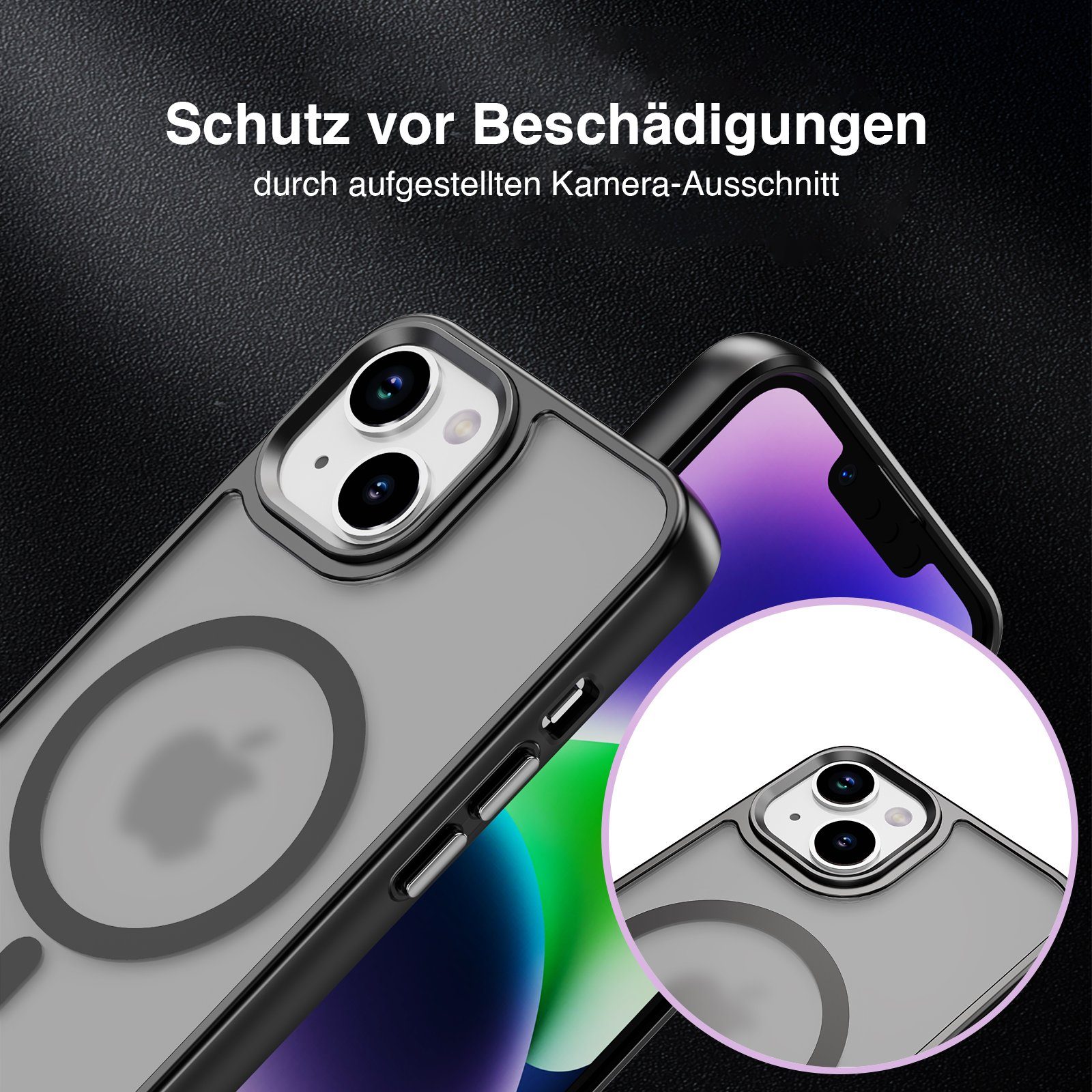 Tec-Expert Handyhülle Magnet Hülle für Apple iPhone 14 Plus 6.7 Zoll, 6.7, kompatibel zu Magsafe magnetisches Laden
