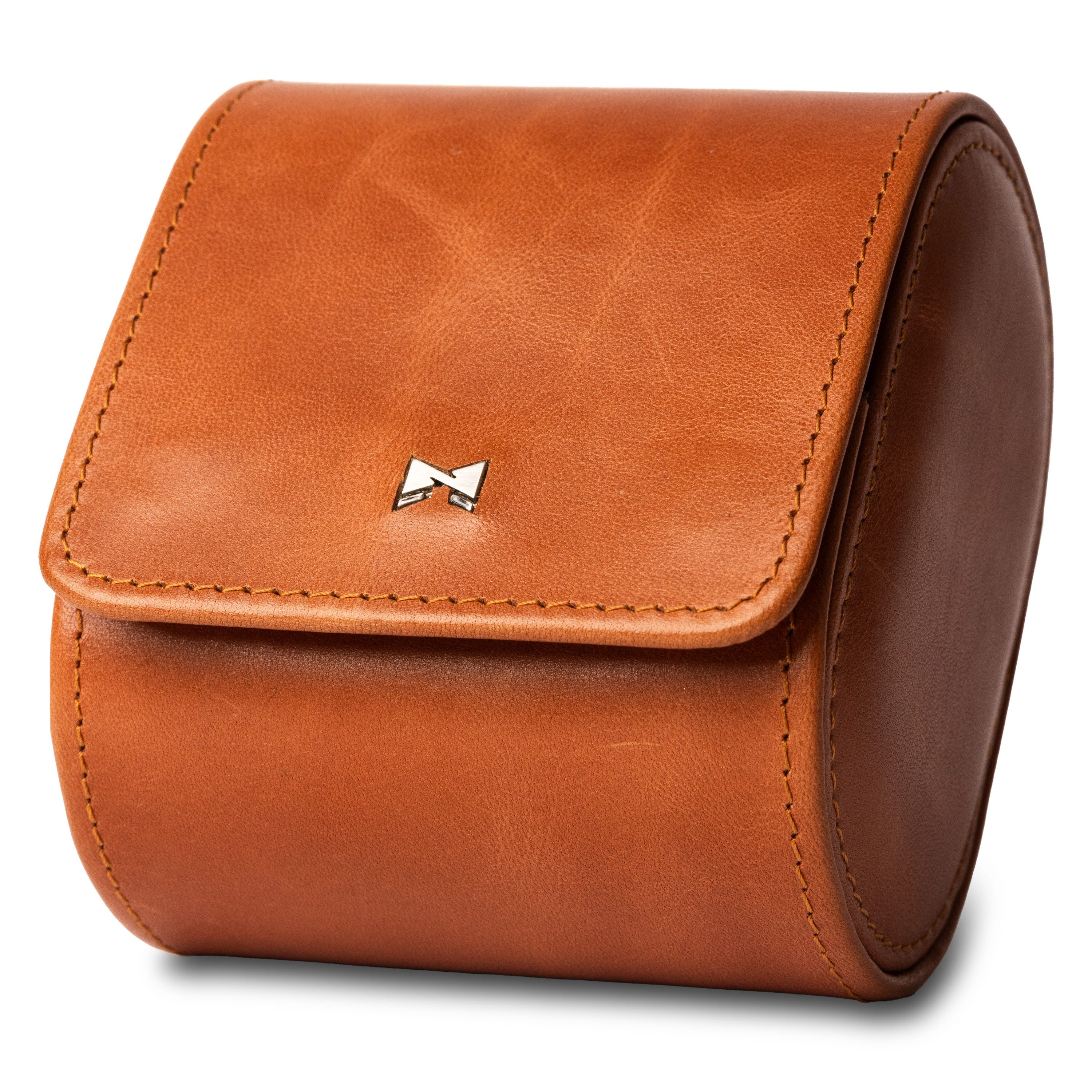 Gentlemen's Uhrenbox Echtleder Watchbox - mit weichem Innenfutter, 100% handgefertigt, ideal auch als Geschenk