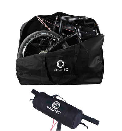 smartEC Fahrradtasche (1-tlg., 1 x Transporttasche, 1 x Aufbewahrungstasche), hohe Reißfestigkeit und Verschleißfestigkeit, kratzfest, wasserdicht und leicht zu reinigen, als Picknickunterlage nutzbar, Aufbewahrungsbeutel am Fahrrad anbringbar