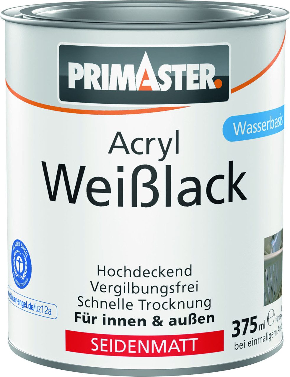 Primaster Weißlack Primaster Acryl Weißlack seidenmatt 375 ml