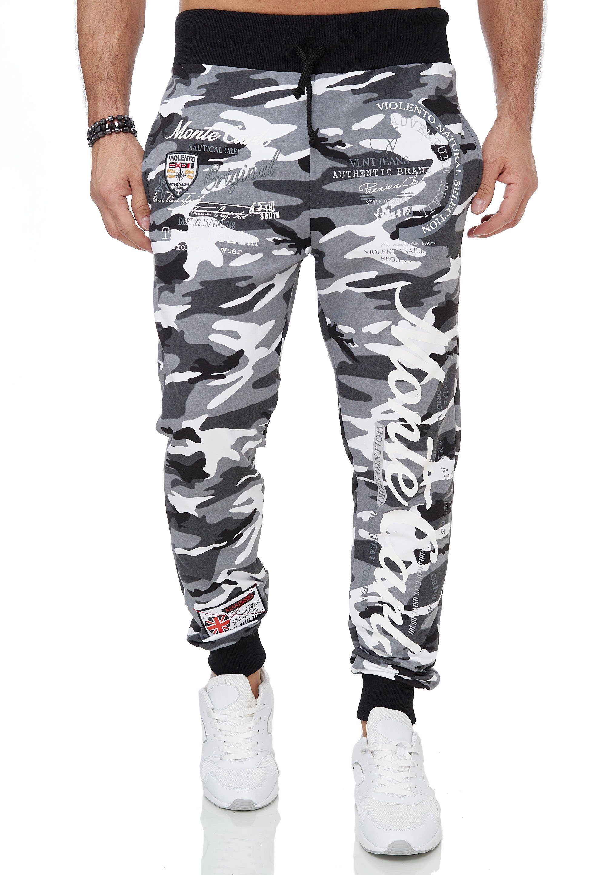 L.gonline Jogginghose Herren Jogginghose, Freizeithose, Sporthose, Monte Carlo 592 (Sweatpants, 1-tlg., im modischem Design) Fitness Freizeit Casual