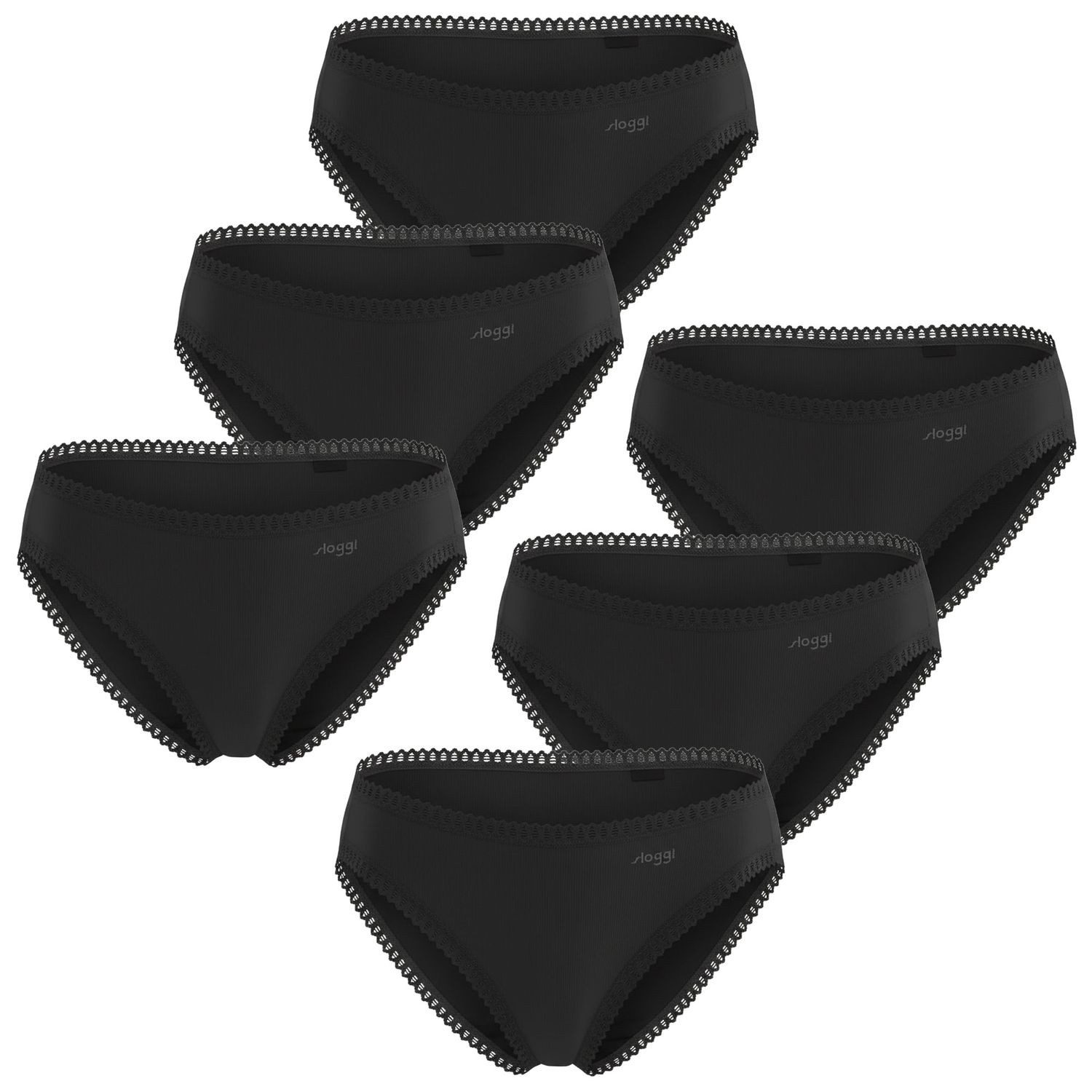 6 x schwarz