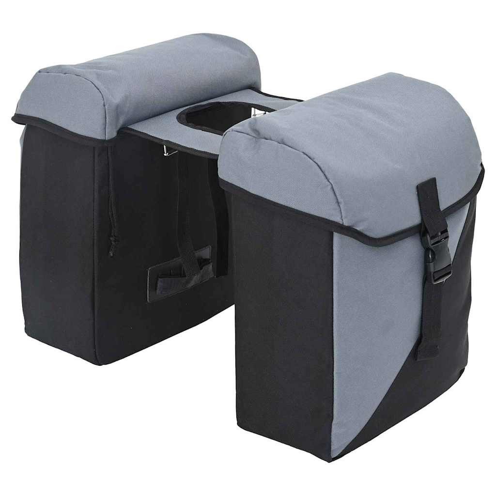 vidaXL Fahrradsattel Fahrradtasche Schwarz und Grau 15.5 x 31.5 x 40 cm Polyester (1-tlg)