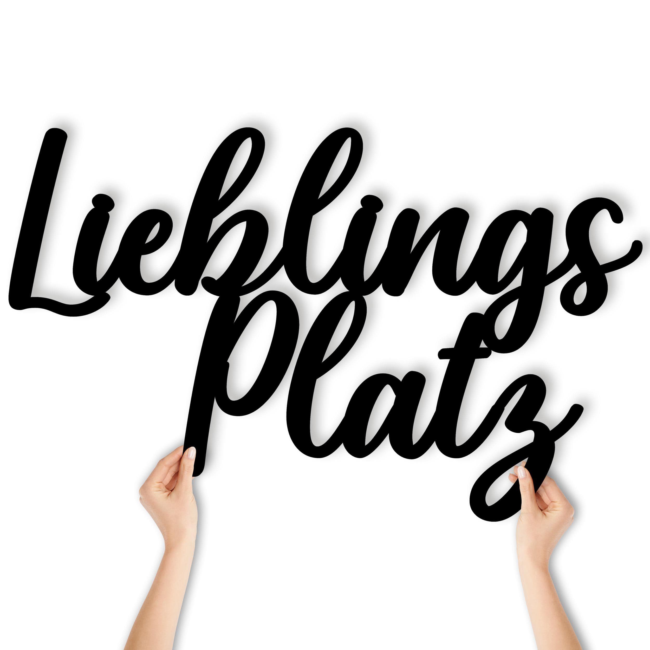 Namofactur 3D-Wandtattoo XXL Wanddeko Lieblingsplatz Schriftzug günstig online kaufen