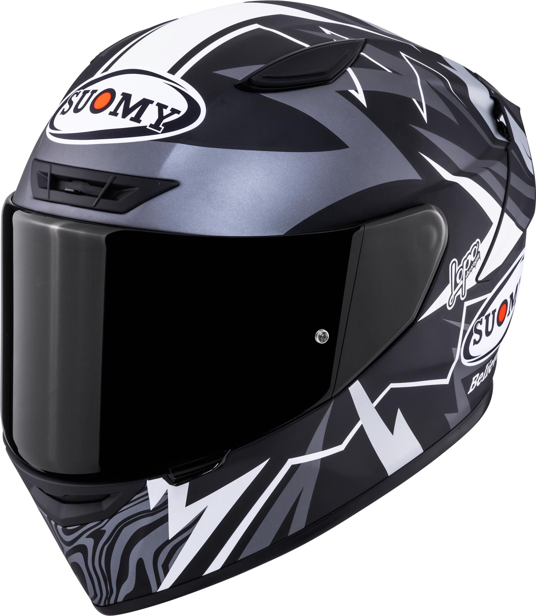 Suomy Motorradhelm Track-1 Sam Lowes Replica 2025 Helm, antifog beschichtet,Notfallsystem-Polsterung (EQRS),geeignet für