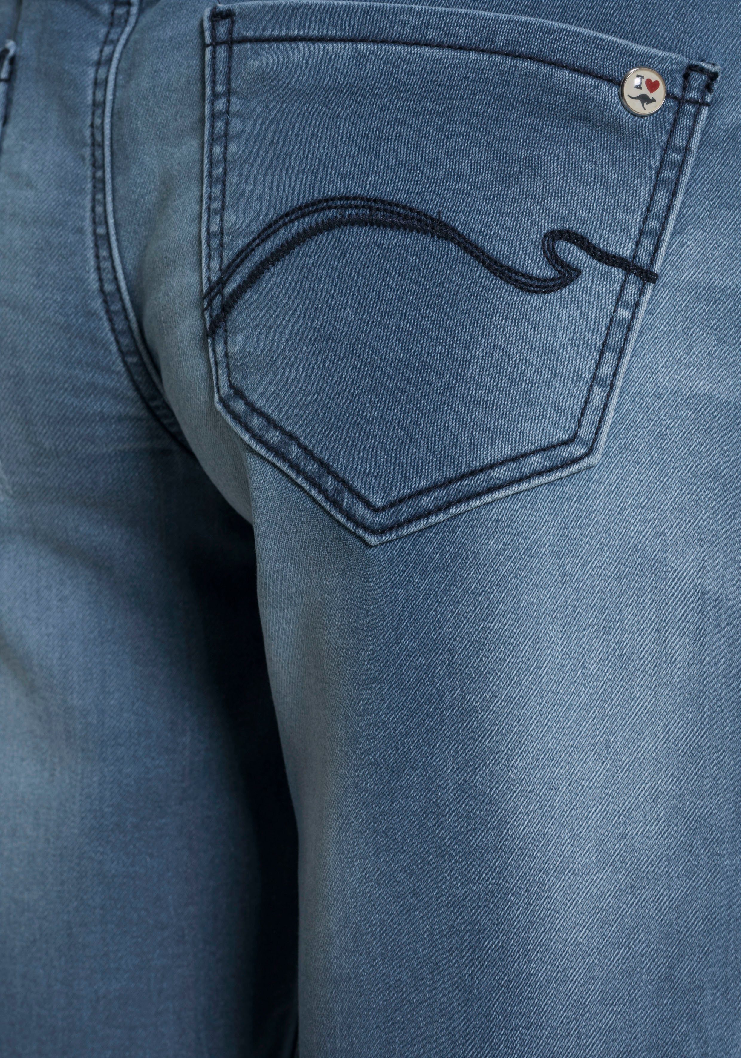 JOGG-DENIM Pants in elastischem mit 7/8 Jogg Bündchen new-mid-blue-used KangaROOS Denim-Optik