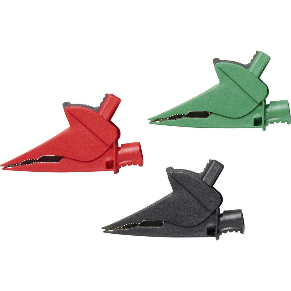 Fluke Krokodilklemme Fluke AC385-RGB Krokodilklemmen-Set Rot, Schwarz, Grün Klemmbereich ma, AC385-RGB