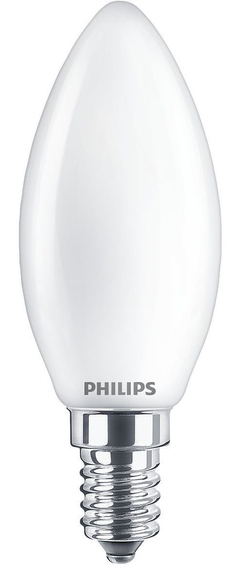 Philips Hue LED-Leuchtmittel LED Classic WarmGlow B35 Kerzenlampe 40W E14 Matt dimmbar, E14