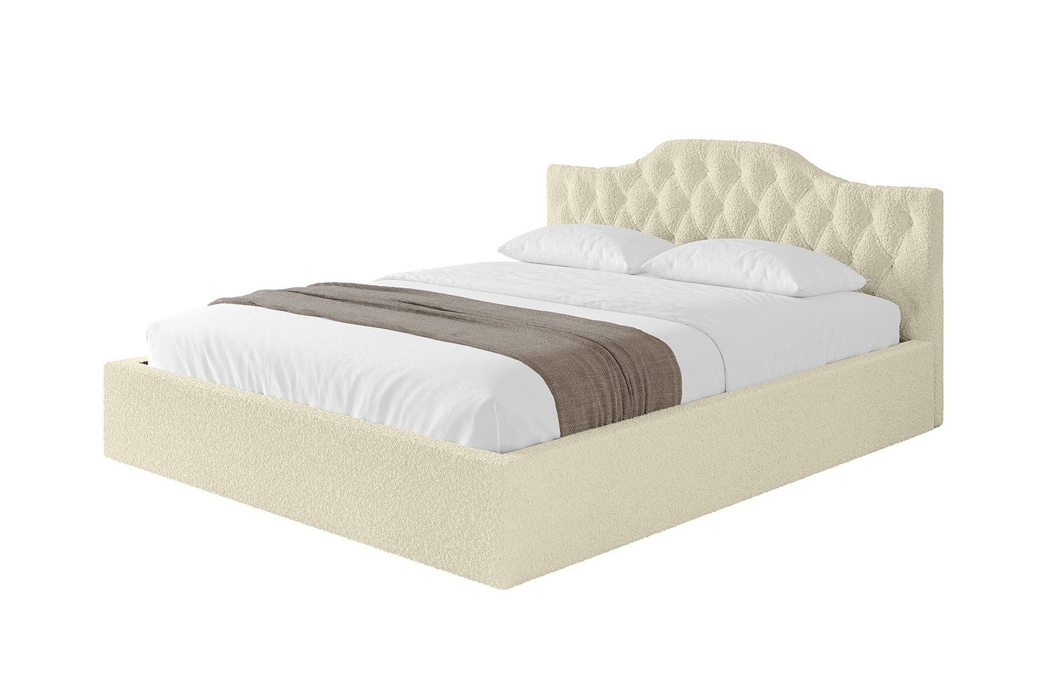 ALTDECOR Polsterbett FALIO-v1 (Polsterbett mit Bettkasten und Lattenrost, Boxbett ohne Matratze), Doppelbett mit Stauraum, Bett mit Kopfteil