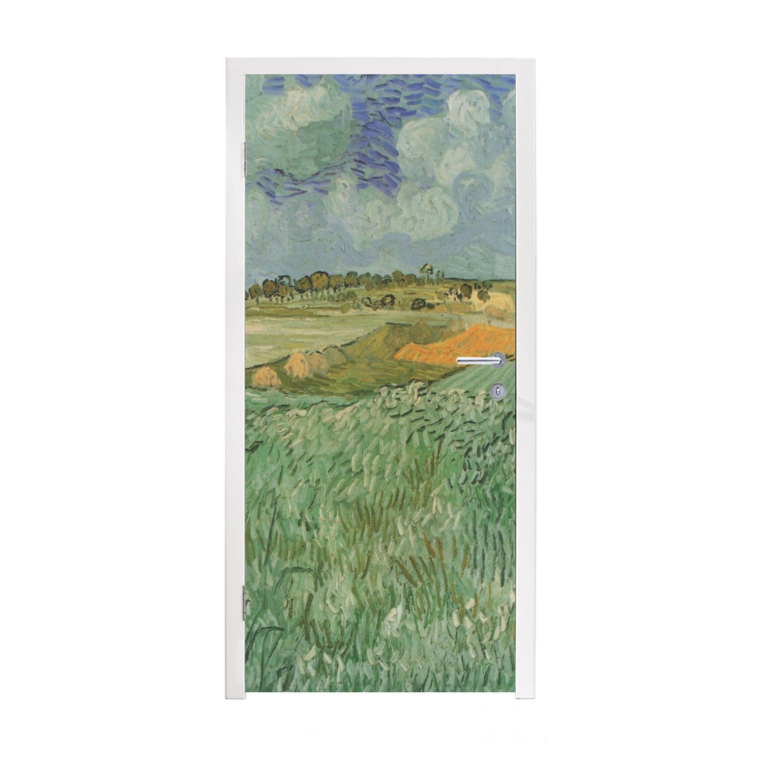 MuchoWow Türtapete In der Nähe von Auvers - Vincent van Gogh, Matt, bedruckt, (1 St), Fototapete für Tür, Türaufkleber, 75x205 cm