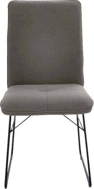Drahtgestell & Griff Kufenstuhl schlamm Rücken, Komfort St), im am Steppung Metall Wohnen in (1 K+W schwarz, Sitz