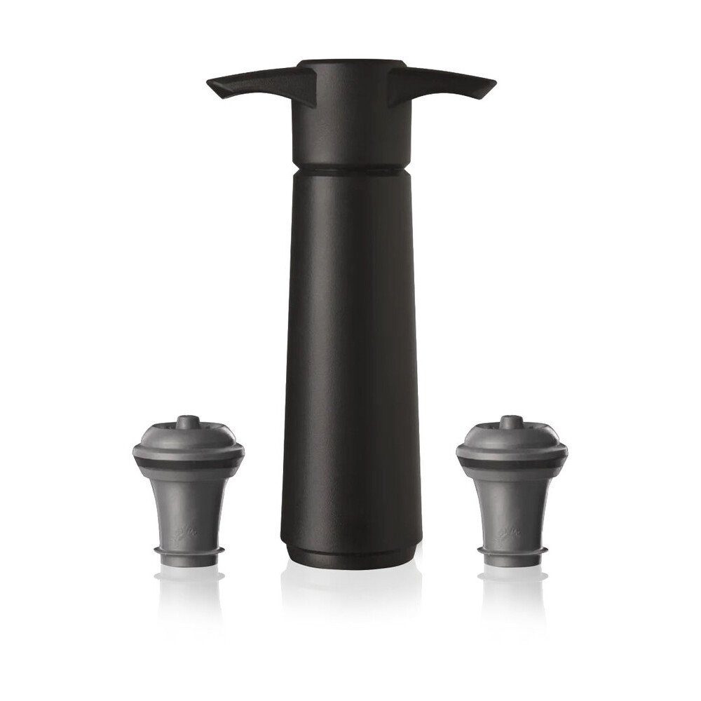 VACUVIN Verschlussstopfen Wine Saver Vakuum-Set 3-tlg. schwarz, (Set, 3-tlg), Wine Saver Vakuum-Set, 3-tlg., schwarz