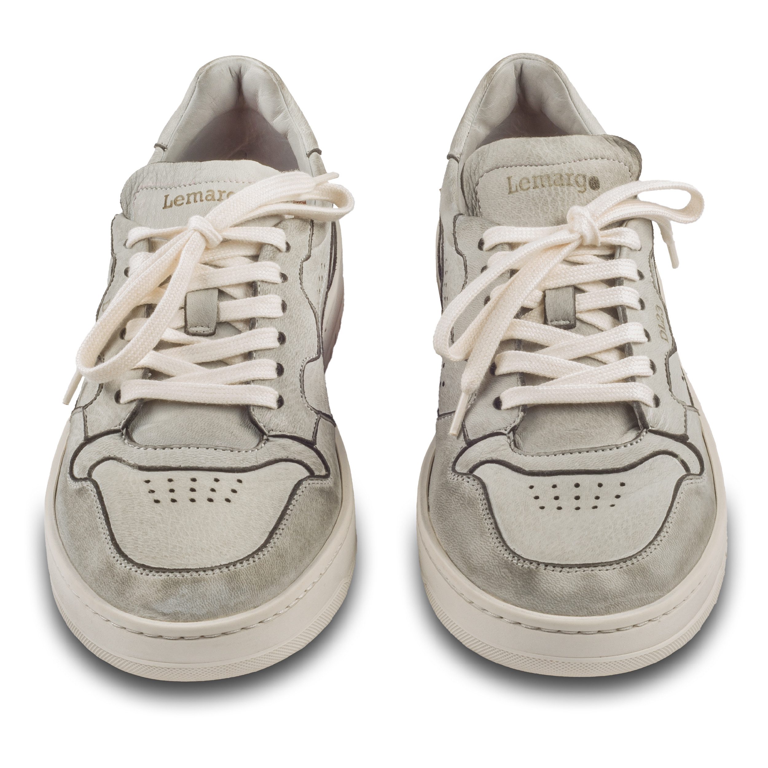 LEMARGO Sneaker Hirsch-Leder grau, handgefärbt, bequem (HB01A Cervo Perla) Sneaker Handgefertigt in Italien