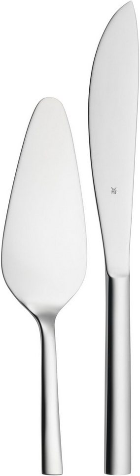 WMF Besteck-Set Nuova (2-tlg), 1 Personen, Cromargan® Edelstahl Rostfrei 18/10, 2-tlg., Tortenheber 23 cm, Tortenmesser 28 cm, Cromargan Edelstahl