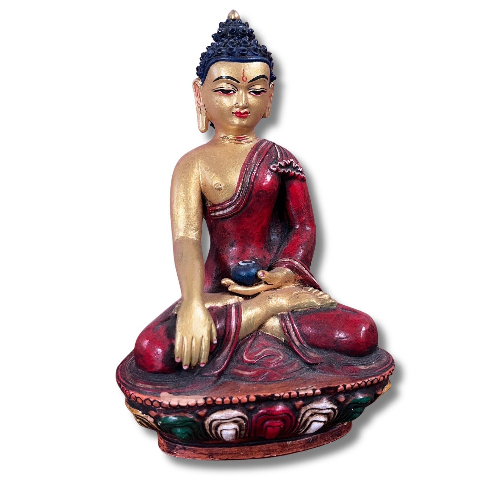 Terrakotta Gautama LifeStyle Figur Asien Buddha Siddharta Alte Buddhafigur