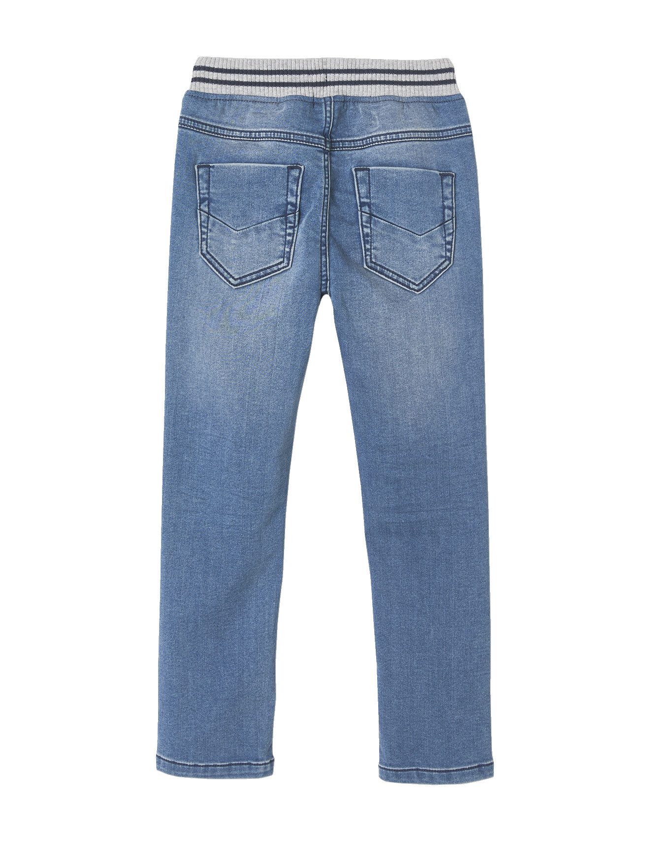 vertbaudet Bequeme Jeans Jungen Sweathose, Denim-Optik – Bild 2 von 5