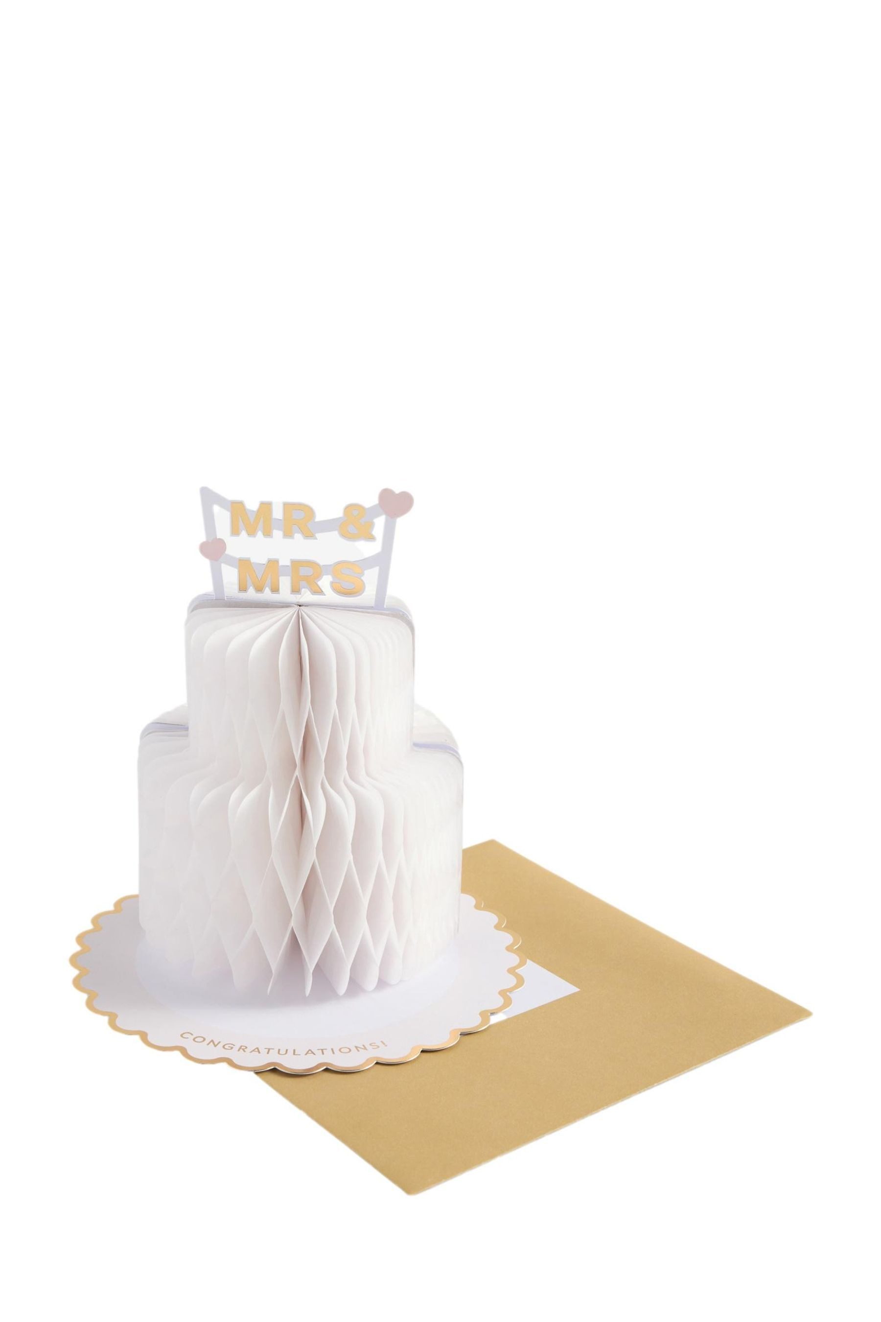 Next Geschenkkarte Hochzeitstorten-3-D-Klappkarte, Mr and Mrs