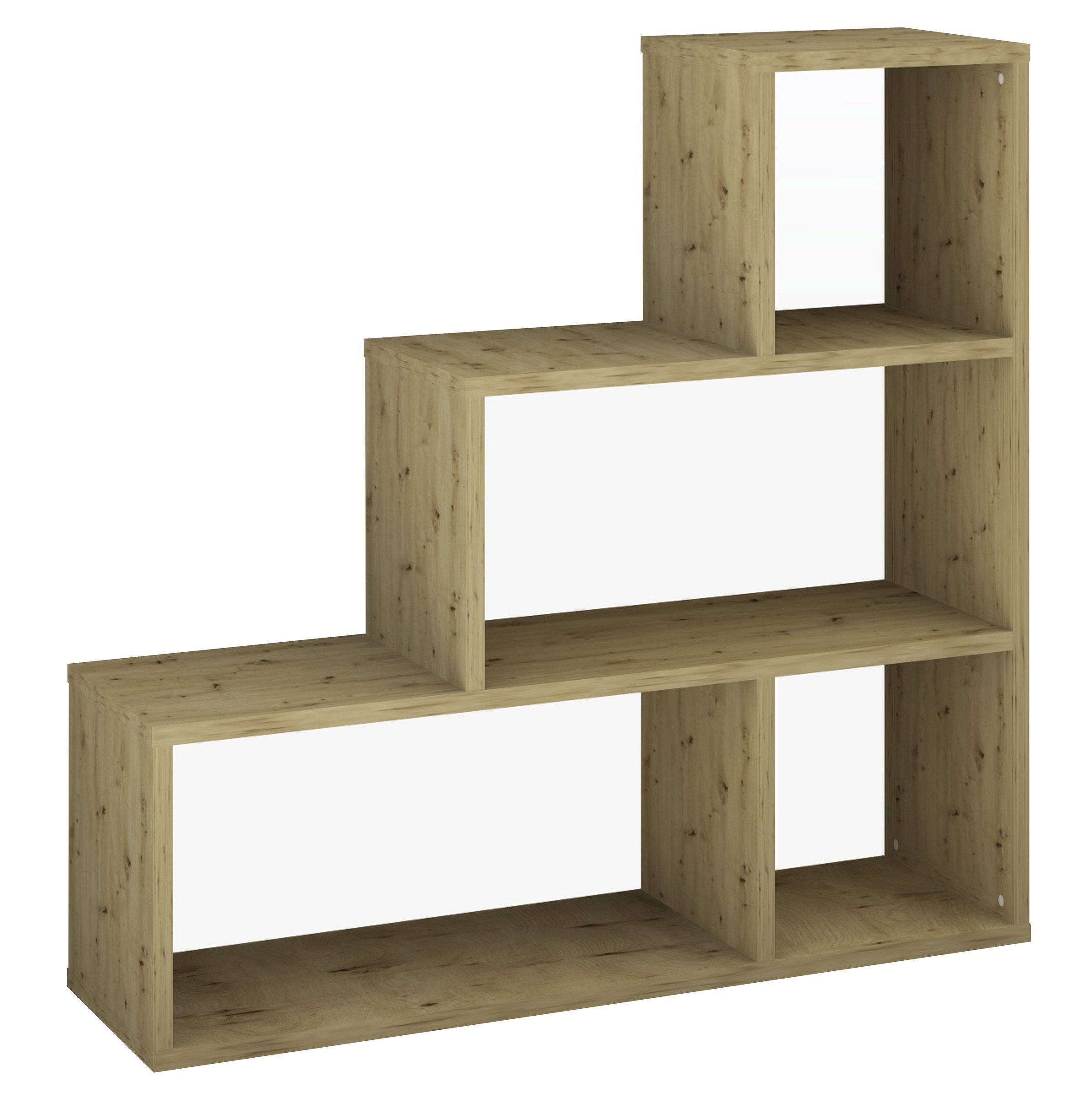 freiraum Stufenregal Partition, 4 Fächer, asteiche (artisan) - 120x122x40 (BxHxT)