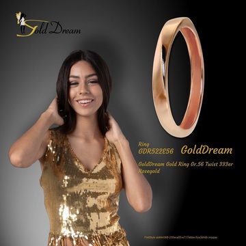 GoldDream Goldring GoldDream Gold Ring Gr.56 Twist (Fingerring), Damen Ring Twist aus 333 Rosegold - 8 Karat, Farbe: rose, weiß