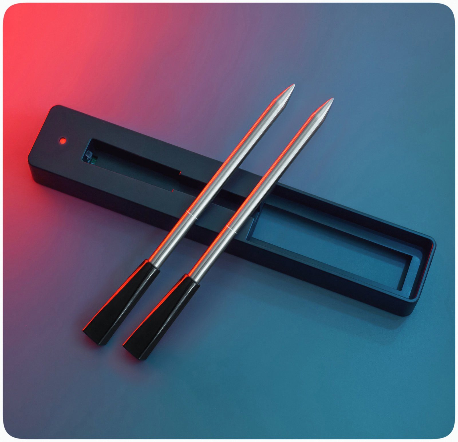 PRECORN Термометры для барбекю 2er Set Fleischthermometer kabellos Термометры для барбекю für Ofen Grill