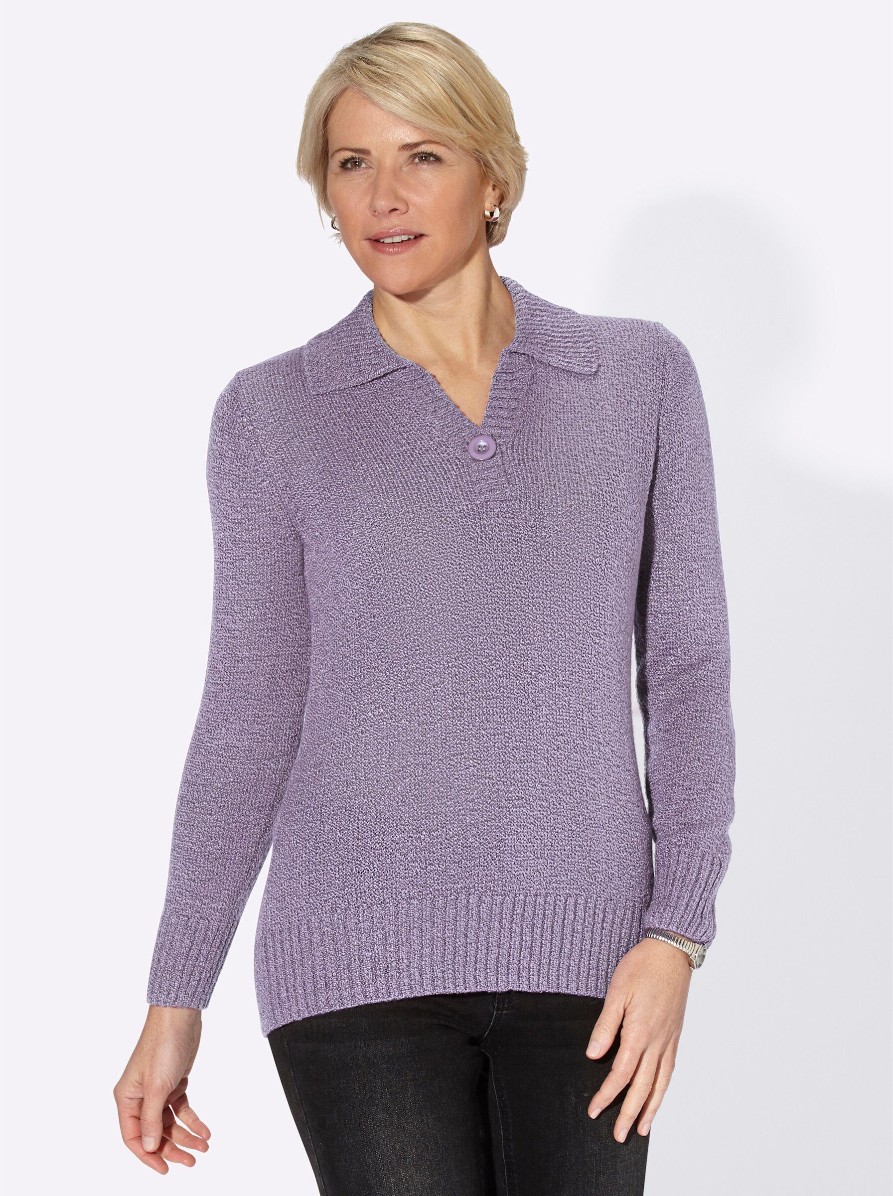 Strickpullover Pullover Langarm Jersey, Bouclé
