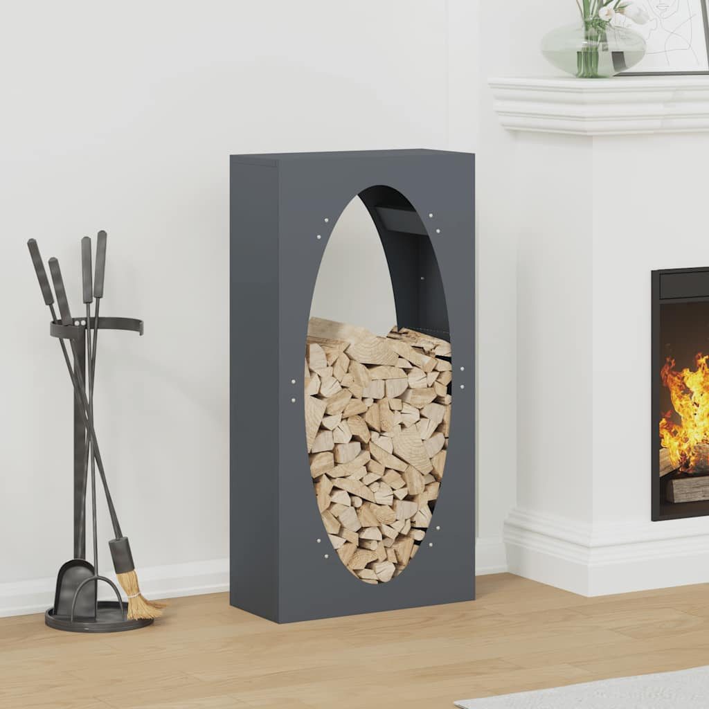 vidaXL Kaminholzregal Brennholzregal Anthrazit 50x23x100 cm Kaltgewalzter Stahl