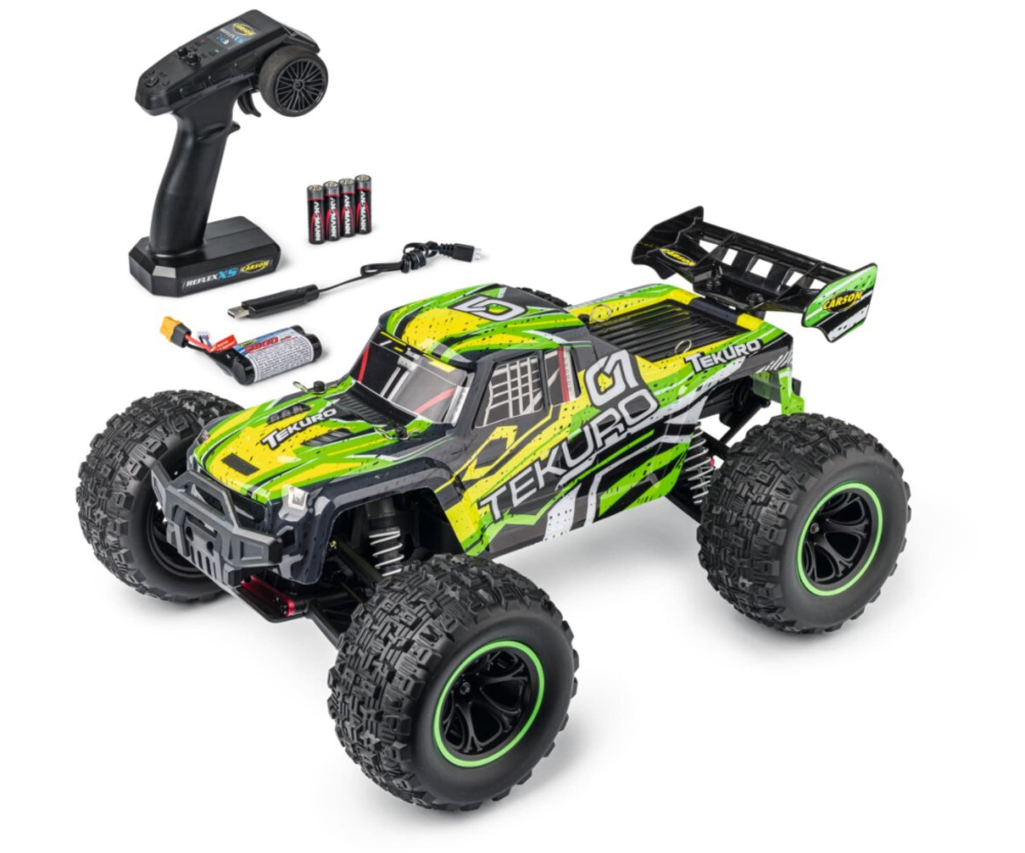 CARSON RC-Buggy Carson 1:10 RC XS Tekuro 100% RTR grau/grün