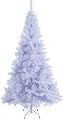 OZAVO Künstlicher Weihnachtsbaum XM008, Weiß Tannenbaum, Christbaum, Kunstbaum Weihnachten 150cm 400Spitzen