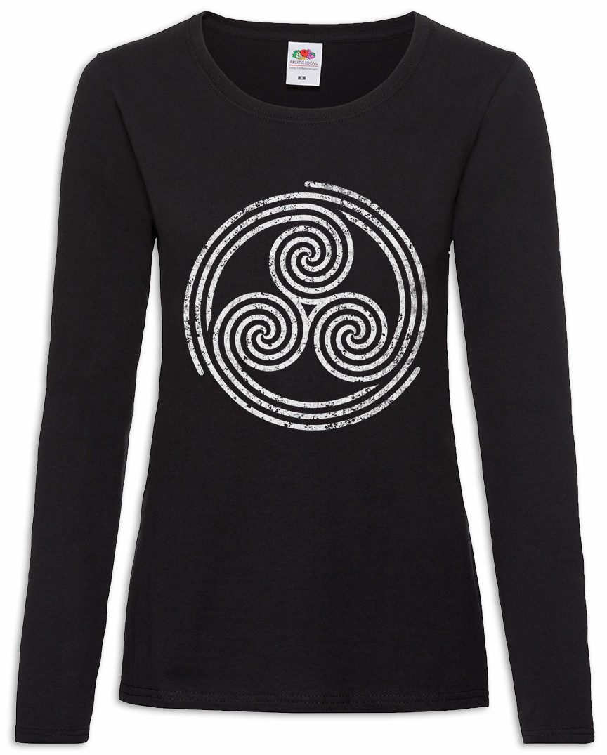 Langarmshirt Triskelion Symbol II Damen Langarmshirt Nordic Celtic Kelten Knoten