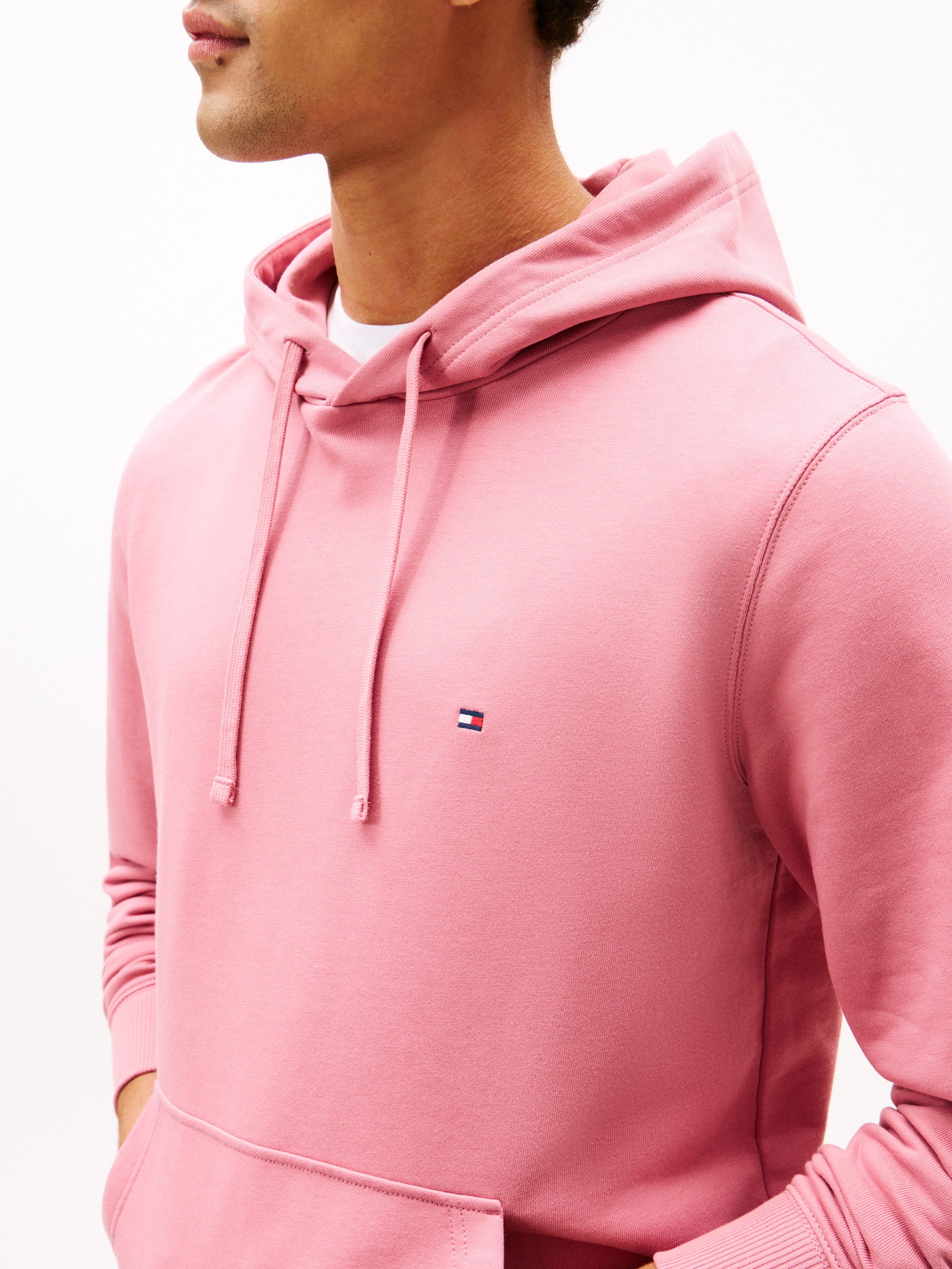 Tommy Hilfiger Hoodie ESSENTIAL TERRY mit Tunnelzug und Flag-Stickerei