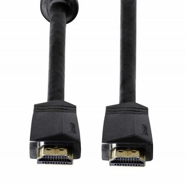 Hama High-Speed HDMI-Kabel 5m Ethernet vergoldet Video-Kabel, HDMI, (500 cm), Full HD TV ARC 3D 1080p HD TV LED LCD OLED Plasma vergoldete Stecker