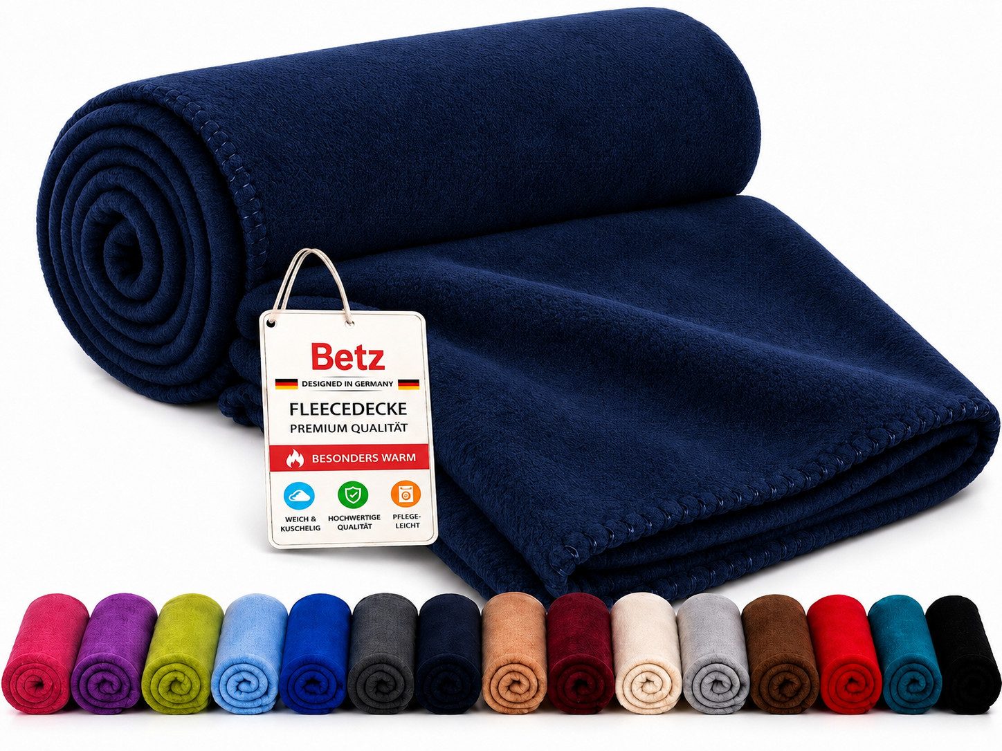 Wohndecke Betz Fleecedecke 130x170 cm 180g/m² – Weiche Wohndecke & Kuscheldecke, Betz, Leicht, wärmend & pflegeleicht