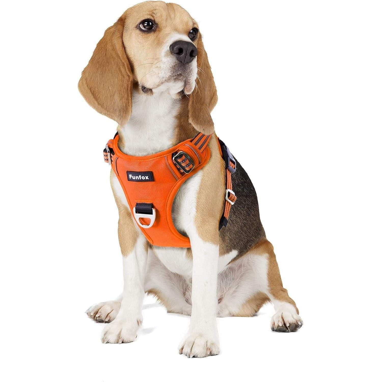 LuxusKollektion Hunde-Sicherheitsgeschirr Hundegeschirr Brustgeschirr Griff Reflektorstreifen AntiZug M Orange