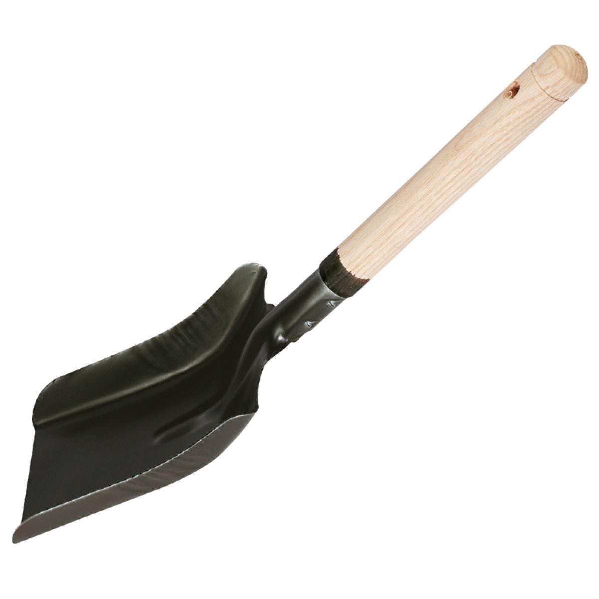 SOREX Ascheschaufel Sorex Kohleschaufel Metall schwarz lackiert mit Holzgriff 35015