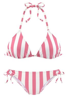 Venice Beach Triangel-Bikini mit gewebten Streifen