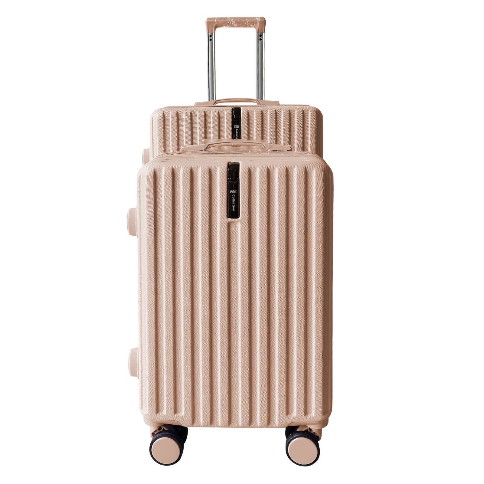 NTK-Collection Kofferset Kofferset Leandra 2-teilig, 4 Rollen, (Set, 2 Koffer), Hartschalenkoffer mit Rollen Teleskopgriff Zahlenschloss