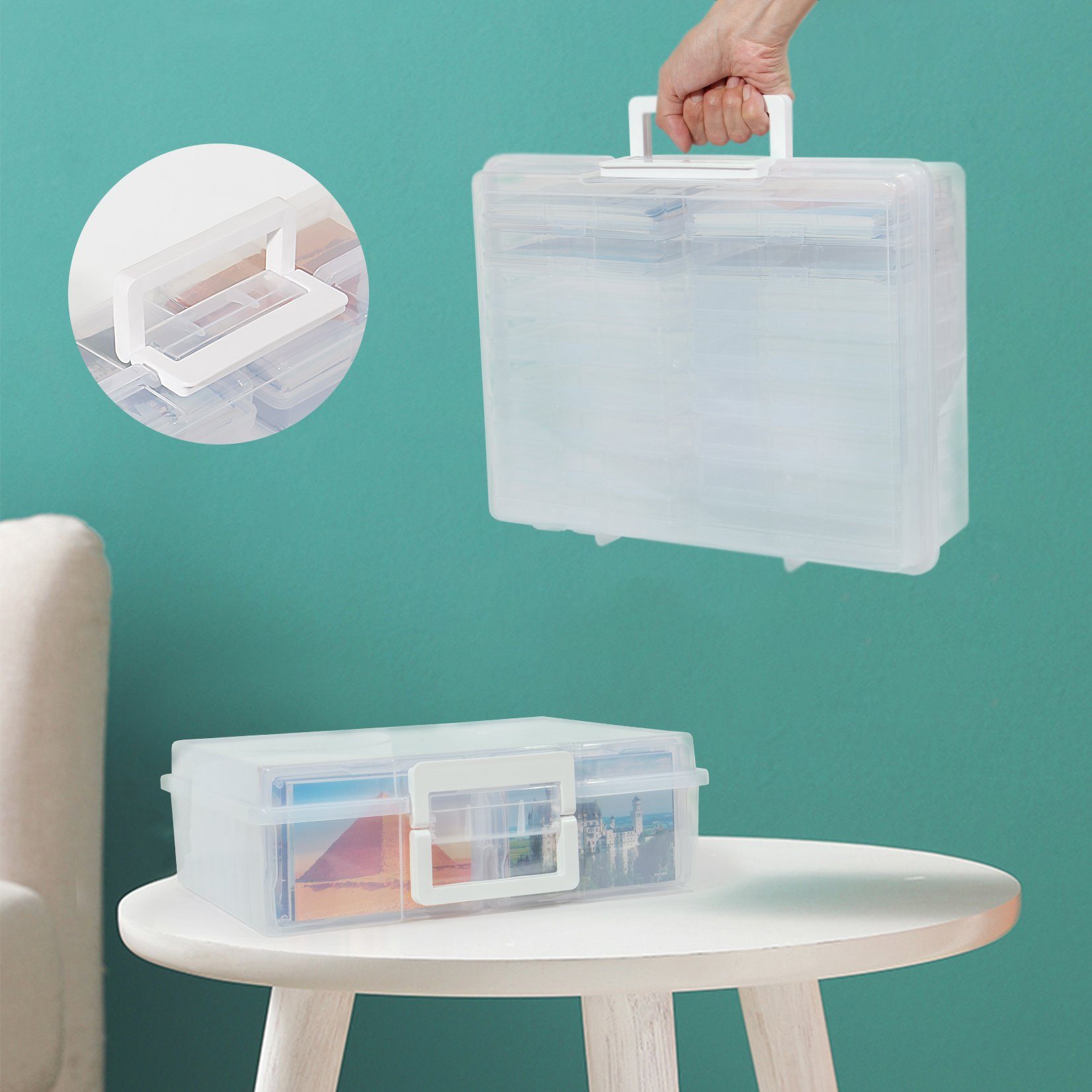 16 - Fächer Organizer Kleinteile transparente,Fotobox Zedelmaier Aufbewahrungsbox für