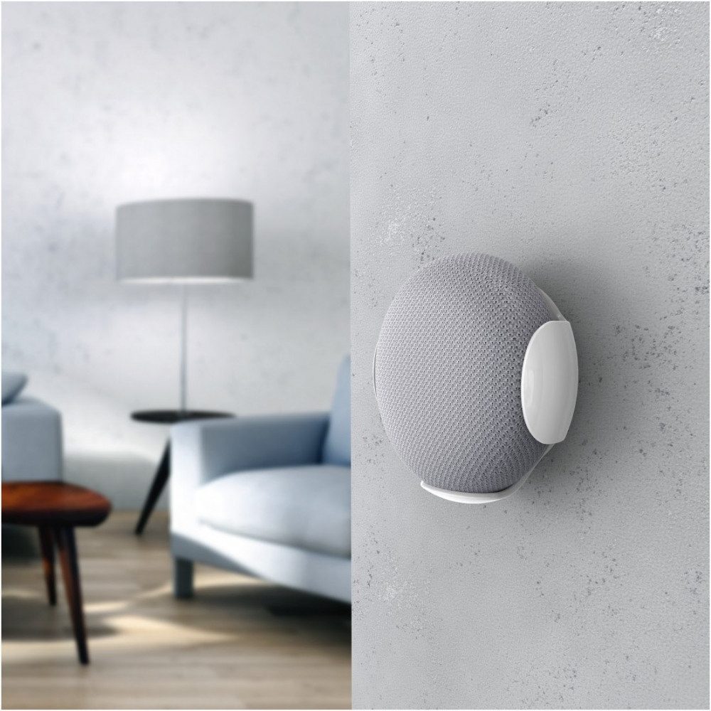 Hama TV-Standfuß Hama Wandhalterung für Google Home Mini in Weiß., (bis 10.5 Zoll, Wandhalterung für Google Home Mini, Wandhalterung für Google Home Mini)