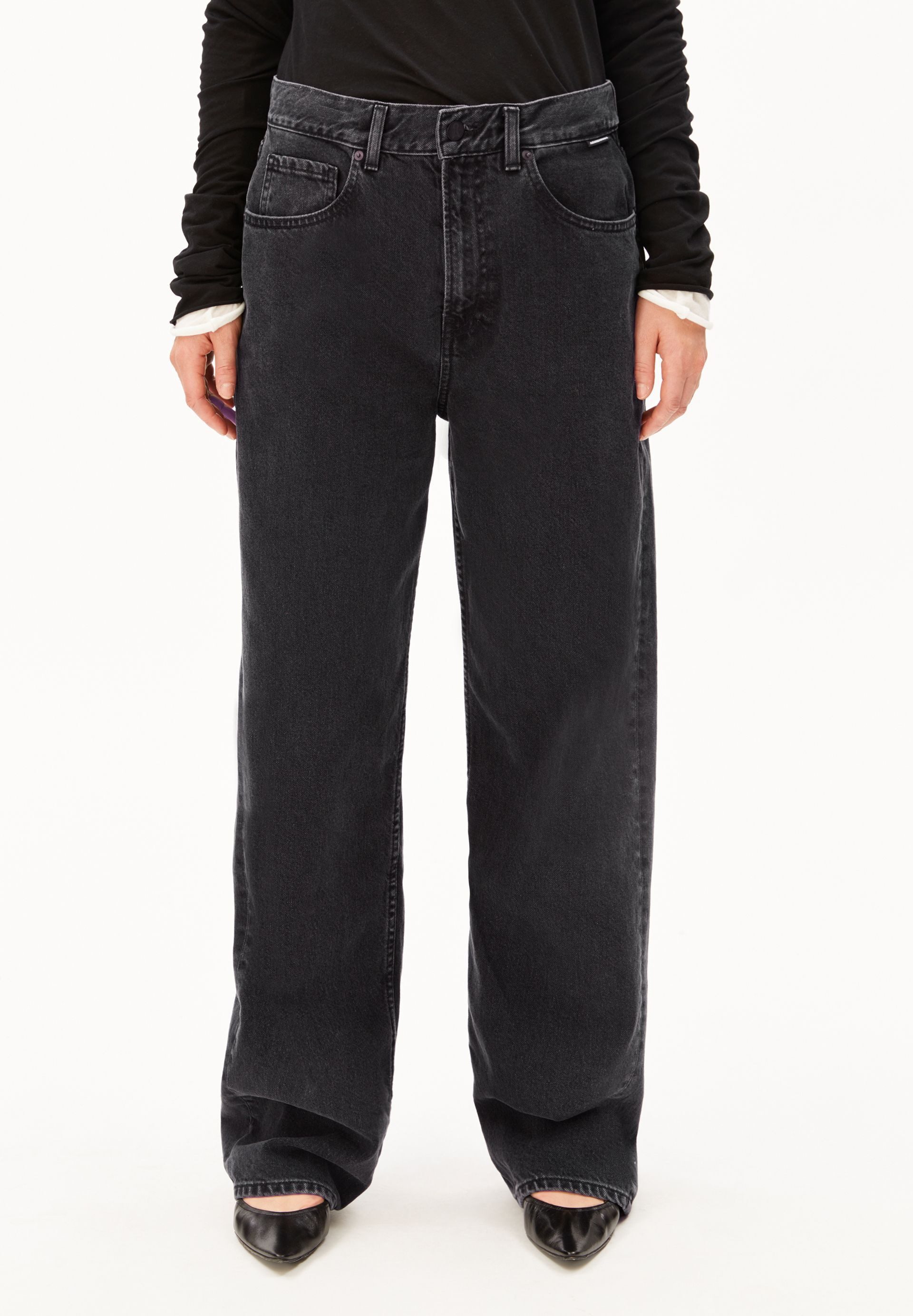 Boyfriend-Jeans HAAYI Baggy Jeans recycelte Baumwolle