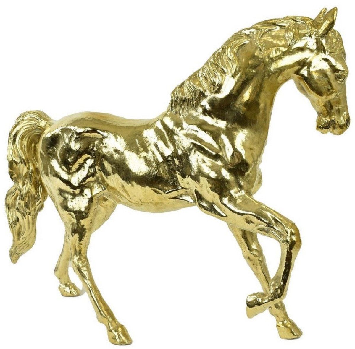Casa Padrino Dekofigur Luxus Bronzefigur Luxus - Accessoires - Gold cm Kollektion - 20 Deko - H. Skulptur Pferd Dekofigur x 80 70 Bronze x