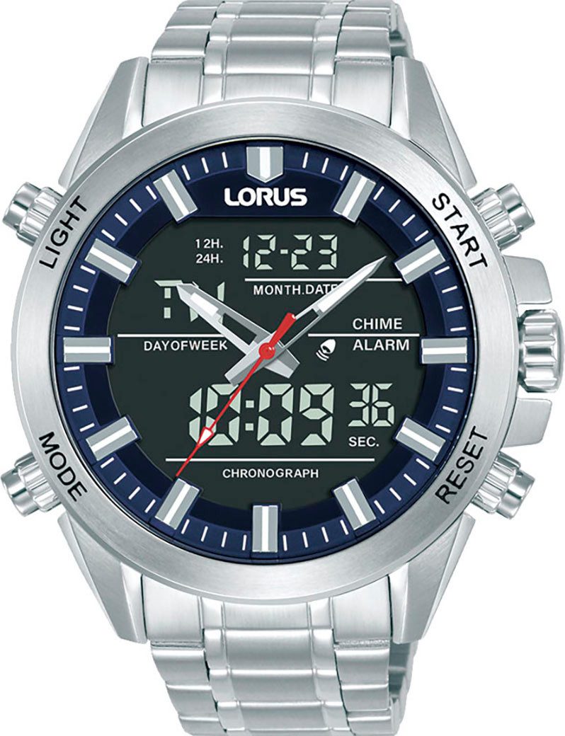 LORUS Digitaluhr RW665AX9, Quarzuhr, Armbanduhr, Herrenuhr, Edelstahlarmban günstig online kaufen