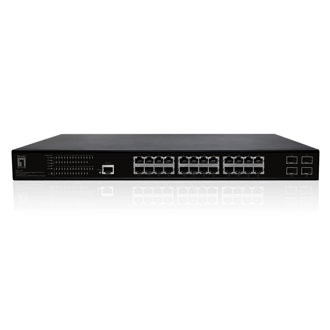 LEVELONE Switch 28x GE GEP-2861 Netzwerk-Switch