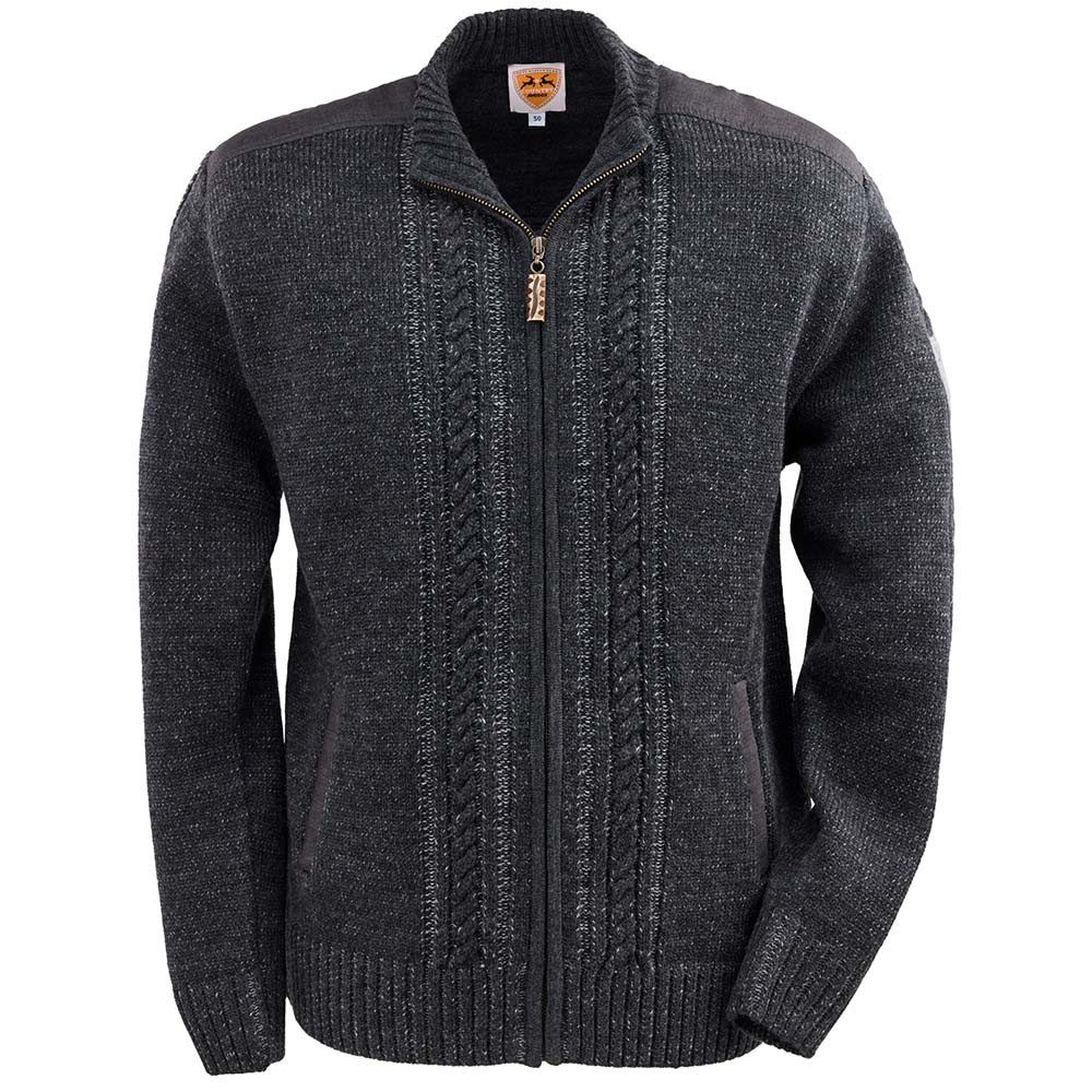 Maddox Strickjacke Herrenstrickjacke Altwis anthrazit