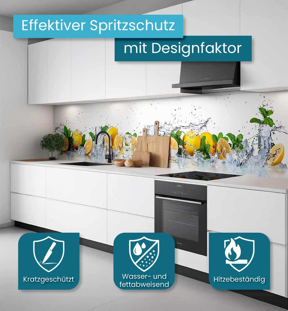 MyMaxxi Küchenrückwand Küchenrückwand selbstklebend Zitrone Spritzschutz Fo günstig online kaufen