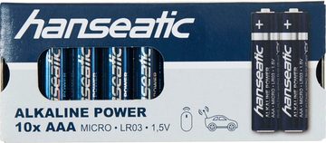 Hanseatic 60 Stck Alkaline Power, AAA Micro Batterie, LR03 (60 St), bis zu 5 Jahren Lagerfähigkeit